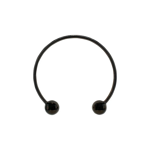Buy now Ani Accessories Timeless Round Black Metal Buckle on zooming image on the white background.