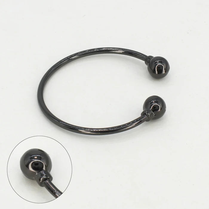 Buy now Ani Accessories Timeless Round Nickel Metal Buckle on zooming on the tip of the buckle image on the white background.
