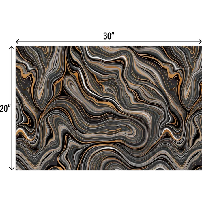 Tissue - Printed - Marbleized Black