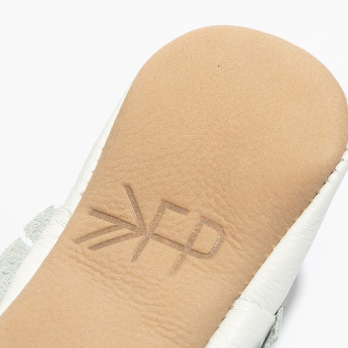 Toasted Bright White Moccasin Baby Shoe - Babies in Bloom