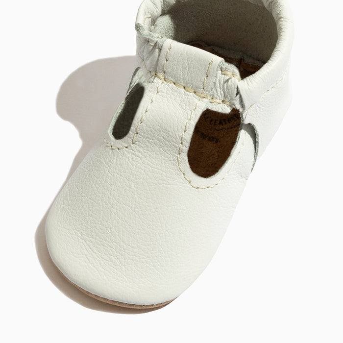 Toasted Bright White T-Bar Baby Shoe - Babies in Bloom