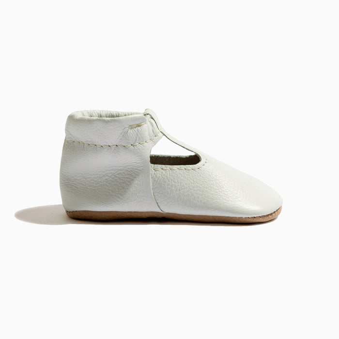 Toasted Bright White T-Bar Baby Shoe - Babies in Bloom