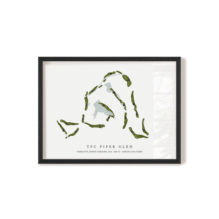 TPC Piper Glen | Golf Course Map | Black Frame