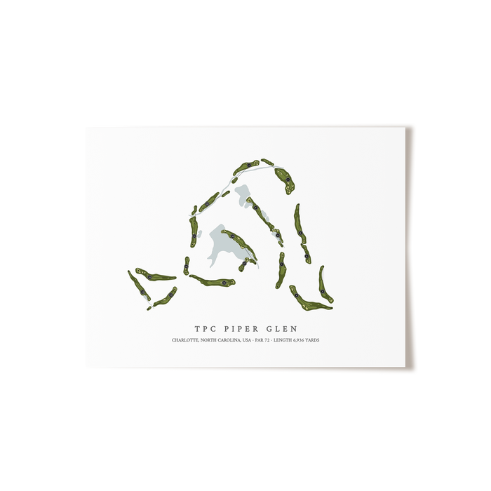 TPC Piper Glen | Golf Course Map | Unframed