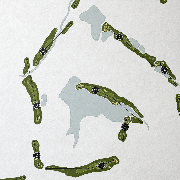TPC Piper Glen | Golf Course Map | Close Up