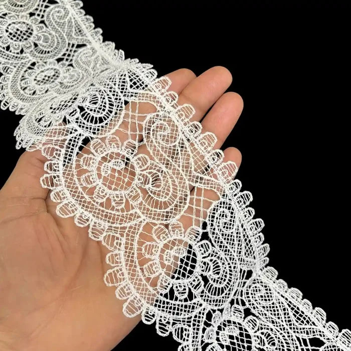 Traditional Floral Lace Border Pattern Design | Width 8.8cm (3.5 inches) 88mm | SKU-FML-5