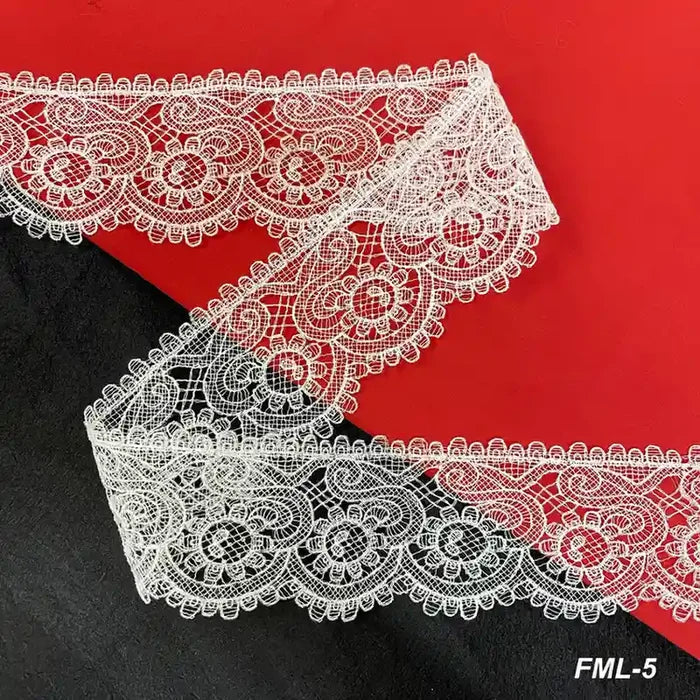 Traditional Floral Lace Border Pattern Design | Width 8.8cm (3.5 inches) 88mm | SKU-FML-5