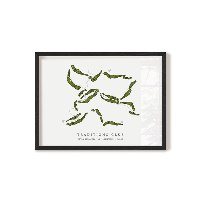 Traditions Club | Golf Course Map | Black Frame