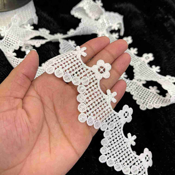 Triangle Shape Floral Cutwork Lace | SKU-K-2/629