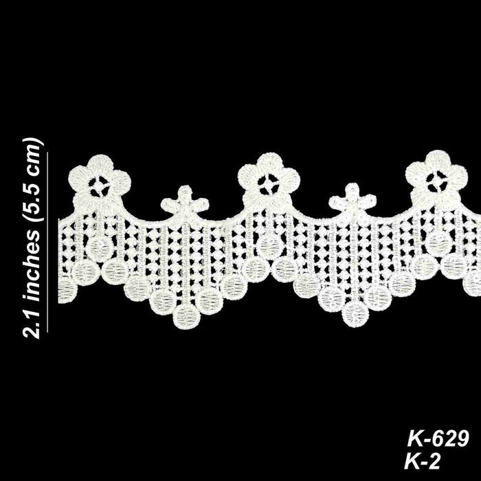 Triangle Shape Floral Cutwork Lace | SKU-K-2/629