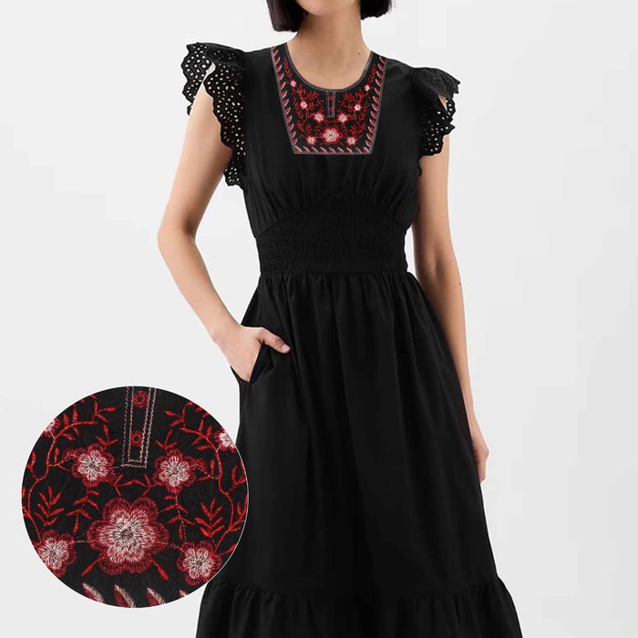 Stylish Tribal Tapestry ethnic neckline by Ani Accessories displaying artistic embroidery and authentic tribal inspired craftsmanship