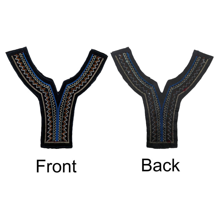 Tribal tapestry insert neckline