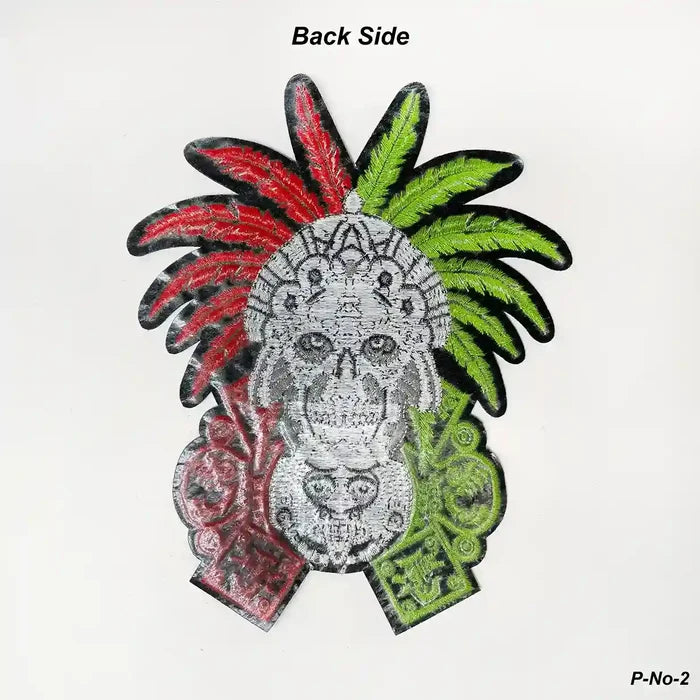 Tricolor Aztec Sun Stone Hot-Fix Patch