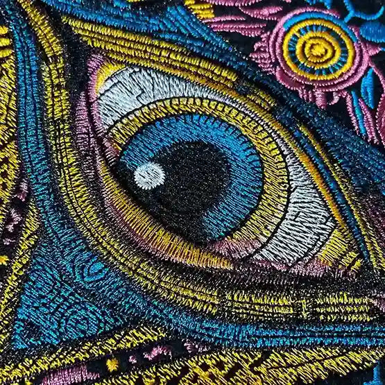 Trippy Third Eye Iron-On Patch