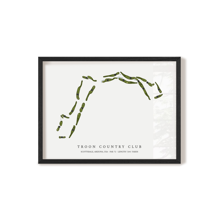 Troon Country Club | Golf Course Map | Black Frame