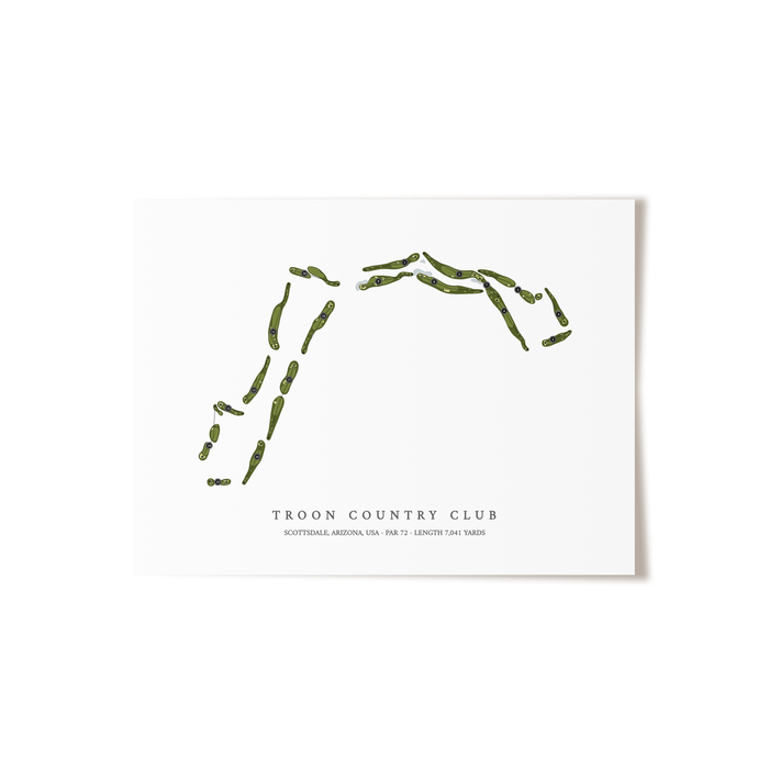 Troon Country Club | Golf Course Map | Unframed