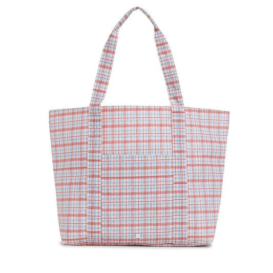 TRVL - Jumbo Tote - Classic Plaid Red