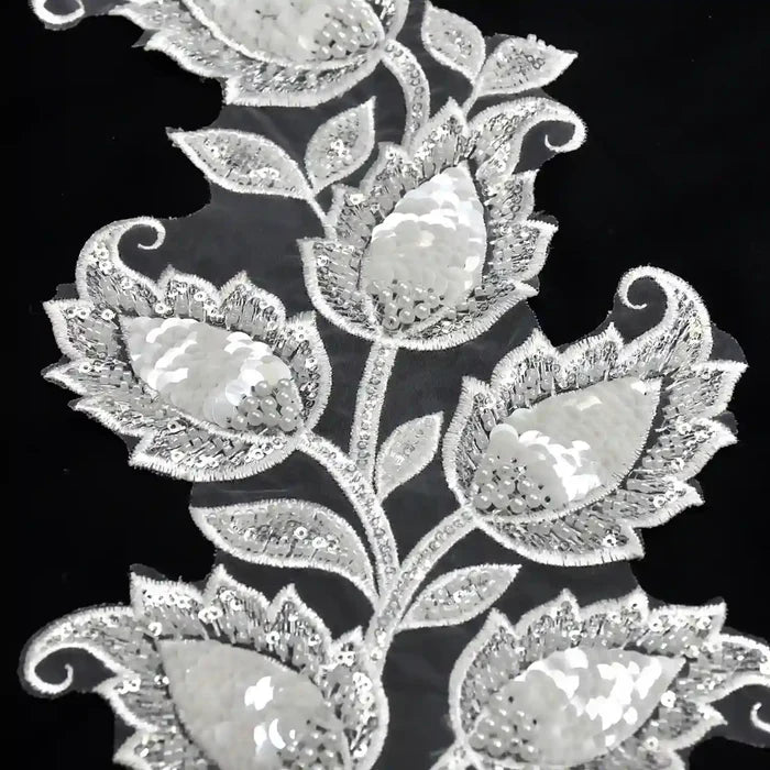Tulip Flower 1 Meter Sequins Lace