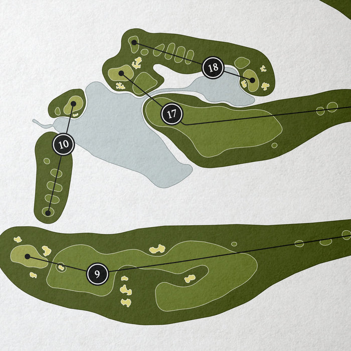 Turner Hill Golf Club | Golf Course Print | Close Up