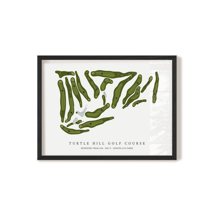 Turtle Hill Golf Course | Golf Course Map | Black Frame