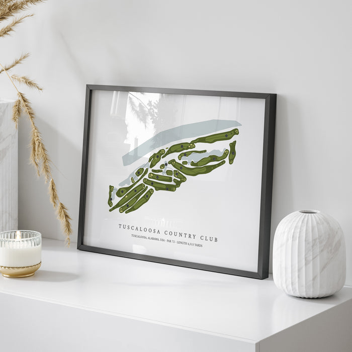 Tuscaloosa Country Club | Golf Course Map | On Table