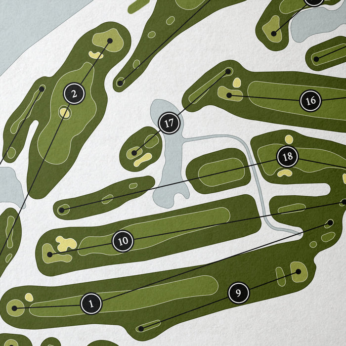 Tuscaloosa Country Club | Golf Course Map | Close Up