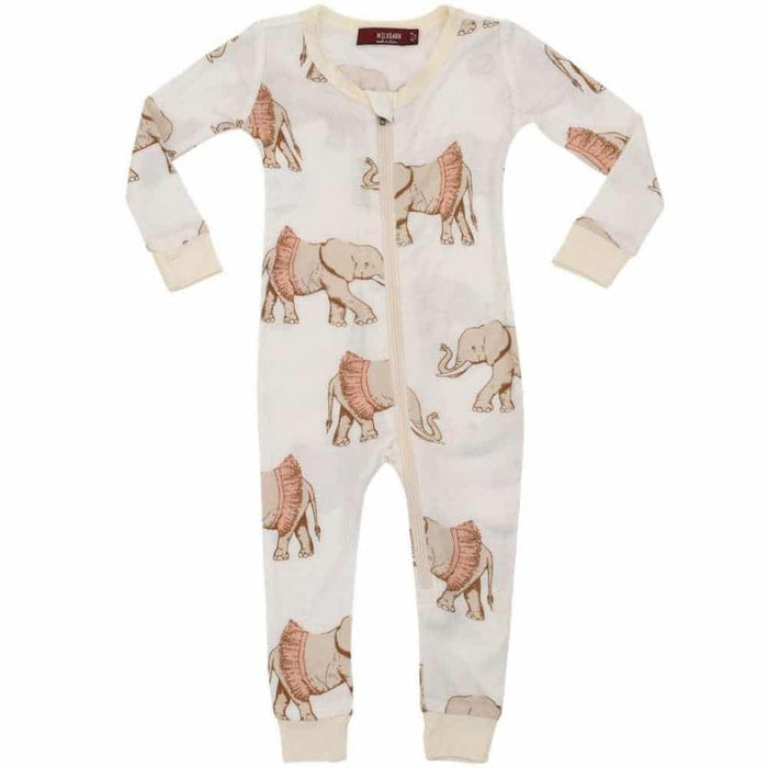 Tutu Elephant Bamboo Zipper Pajama - Babies in Bloom