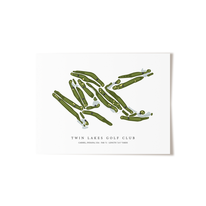 Twin Lakes Golf Club | Golf Course Map | Unframed