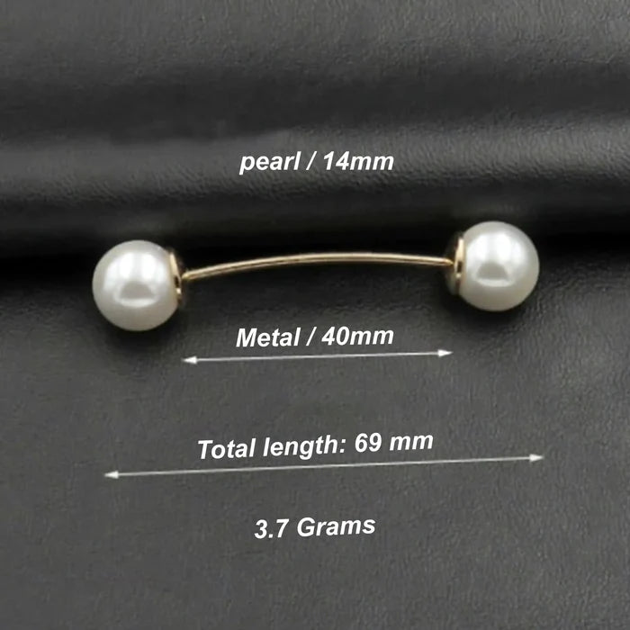 Twin Pearl Grace Pin Brooch | 69mm