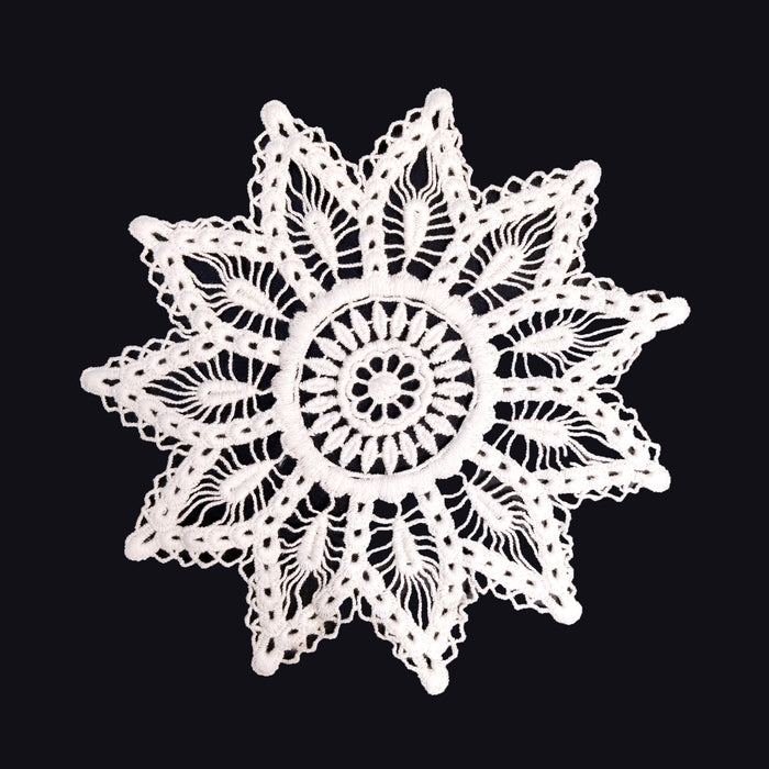 Twinkling Star Crochet Cotton Sew Doily Patch