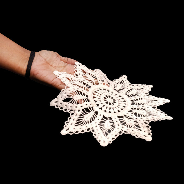 Twinkling Star Crochet Cotton Sew Doily Patch