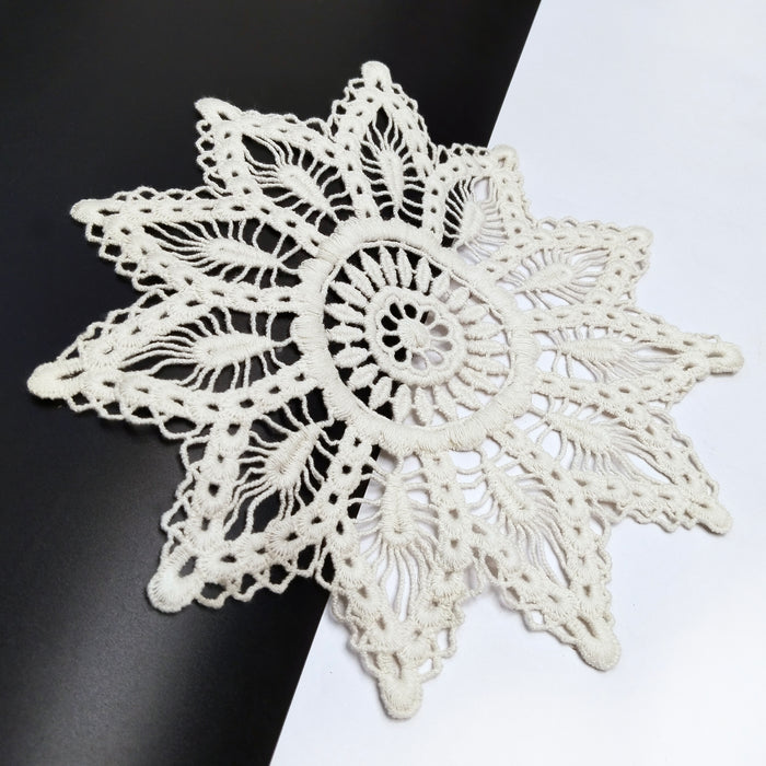 Twinkling Star Crochet Cotton Sew Doily Patch