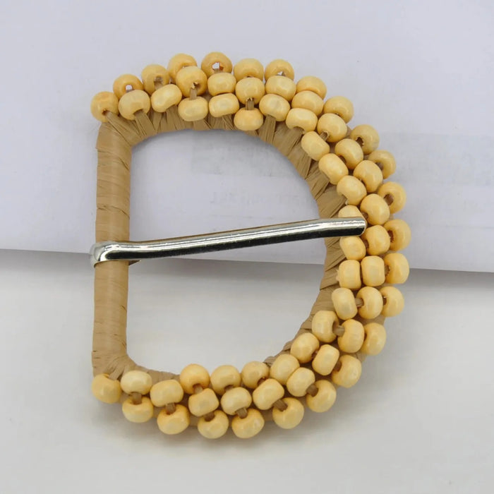 Ani Accessories Two Designs D Shape Wooden Buckles for Belt Bag Clothing DIY Craft Sewing Fashion Decoration