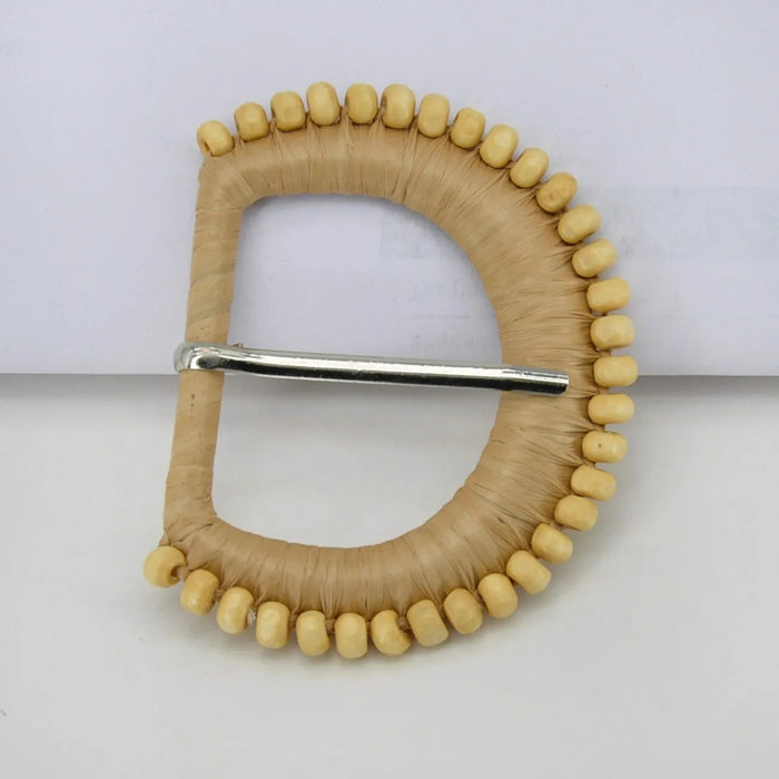 Ani Accessories Two Designs D Shape Wooden Buckles for Belt Bag Garment DIY Craft Sewing Apparel Decoration