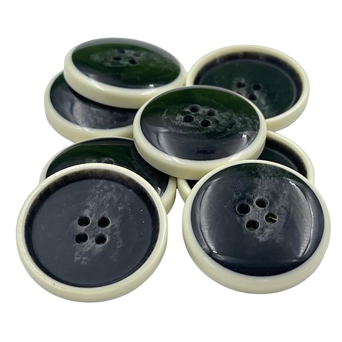 Two-Tone Round ABS Plastic Buttons | 28mm(44L)