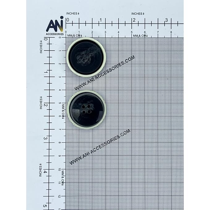 Two-Tone Round ABS Plastic Buttons | 28mm(44L)