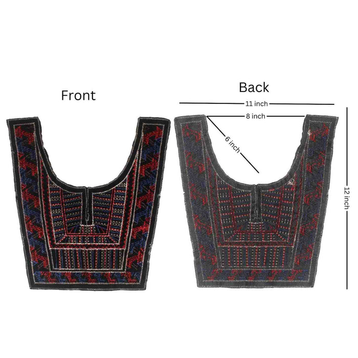 Stylish U Shape embroidered ethnic neckline by Ani Accessories displaying fine embroidery and timeless artisanal craftsmanship