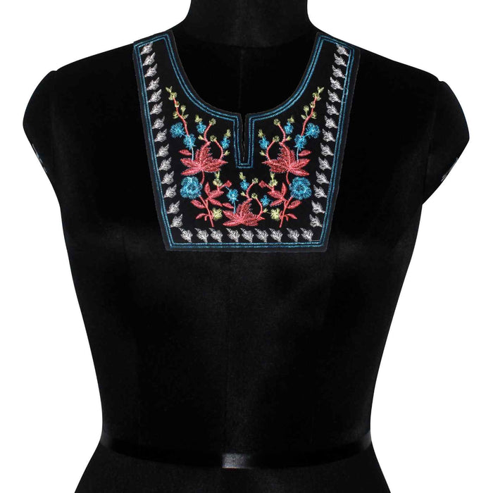 Premium U Shape embroidery neckline by Ani Accessories with intricate detailing and luxurious handcrafted appeal for garments