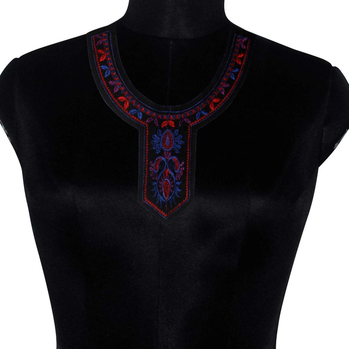 Designer U shape vibrant color scoop neckline adding bold charm to ethnic garments Ani Accessories Collection