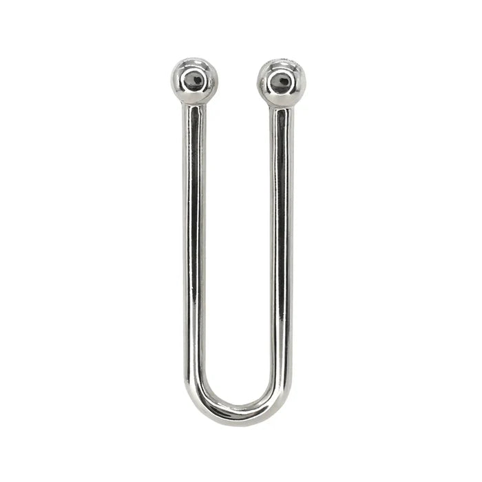 Ani Accessories U-Shaped Elegant Metal  Silver Buckle zooming image in the white background.