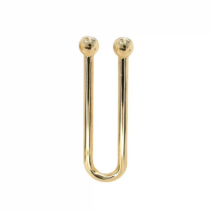 Ani Accessories U-Shaped Elegant Metal Gold Buckle zooming image of the buckle in the white background.