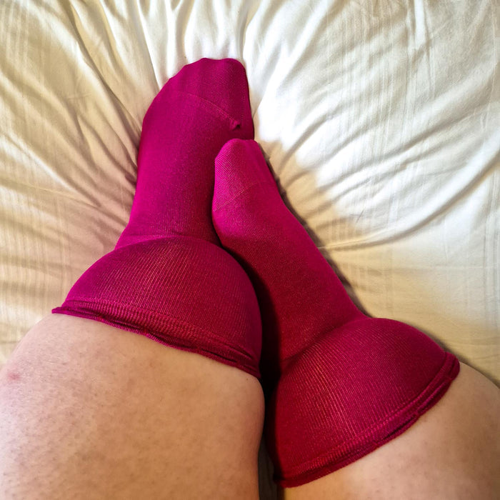 Ultimate Bamboo Ankle Socks - 3 Pairs in Hibiscus