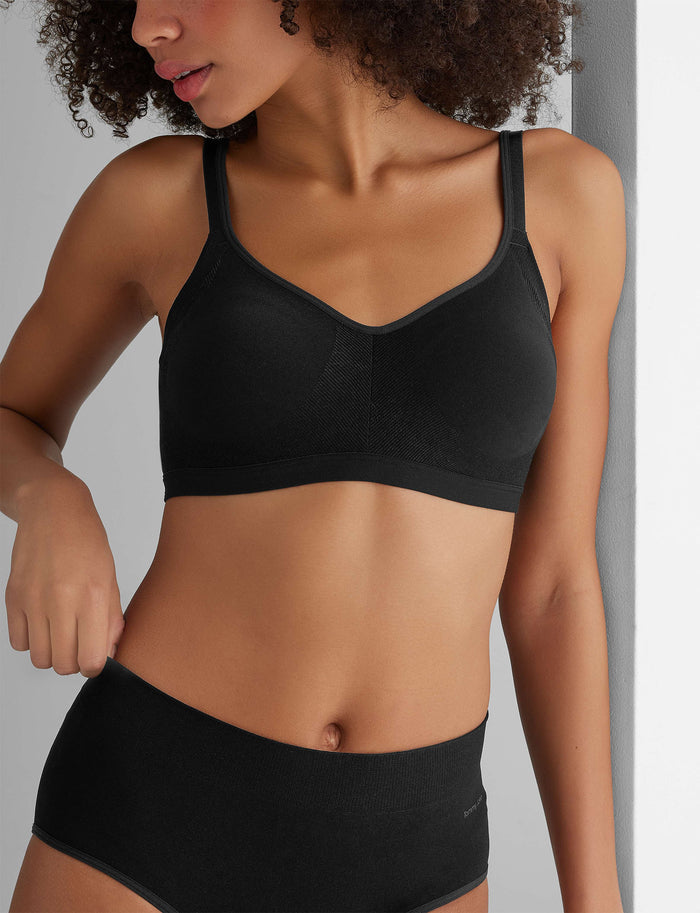 OLD::Ultimate Comfort Wireless Seamless Bra (2-Pack)::Black/Butter Scotch