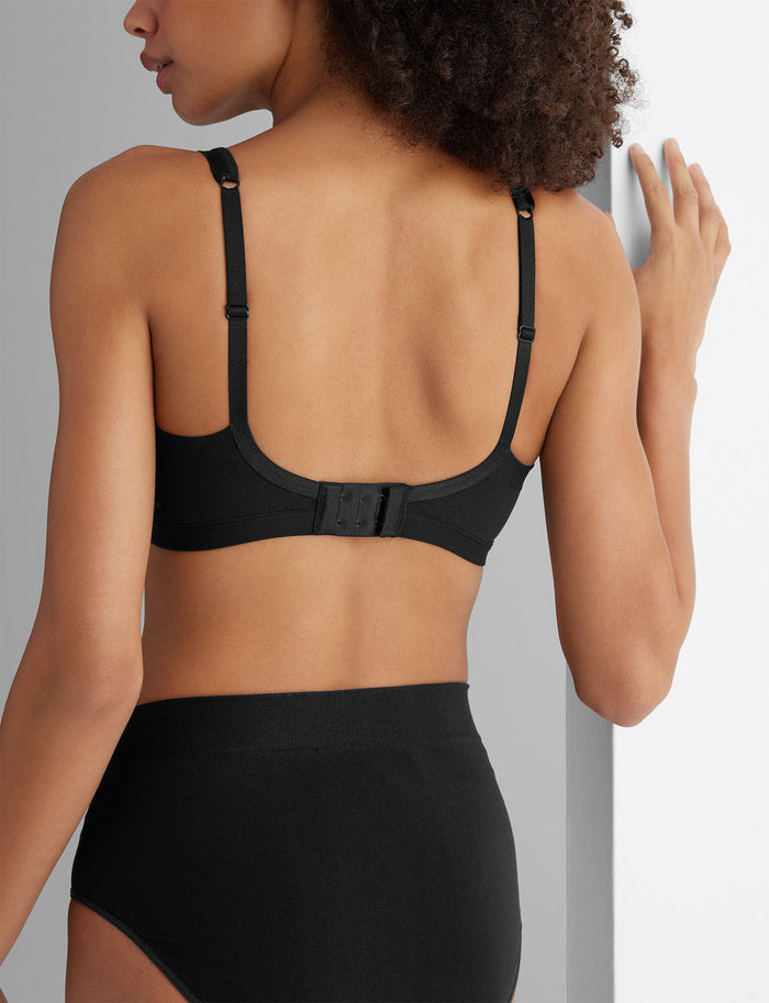 OLD::Ultimate Comfort Wireless Seamless Bra (2-Pack)::Black/Butter Scotch