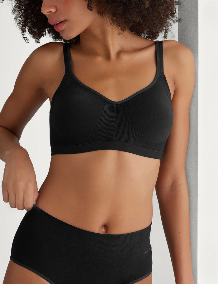 Ultimate Comfort Wireless Seamless Bra (2-Pack)::Black/Butter Scotch