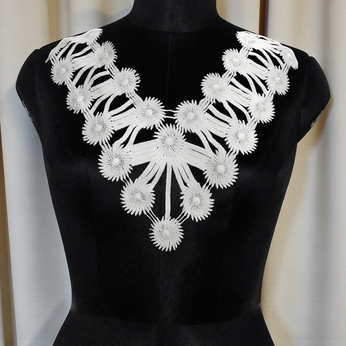 Dyeable V neckline design by Ani Accessories, ideal for color-matching kurtis, blouses, and ethnic wear