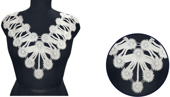 Premium dyeable V neckline by Ani Accessories, perfect for kurti, gown, and blouse tailoring