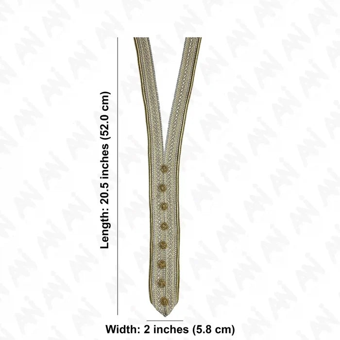 V Shape Zari  Neckline