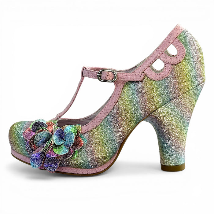Valerie and Matching Malibu Pastel Glitter Wide Fit