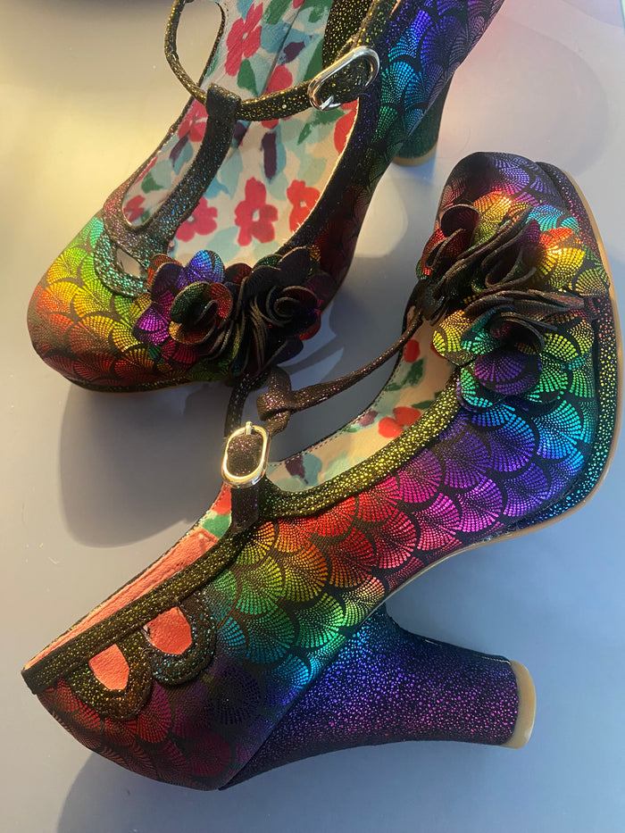 Valerie and Matching Malibu Rainbow Fan Print